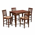 East West Furniture 5 Piece Pub Table Set-Pub Table and 4 Kitchen Chairs BUVN5-MAH-C